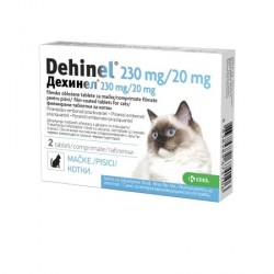 Dehinel 230mg / 20mg für Katzen tbl.2