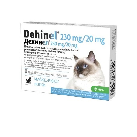 Dehinel 230mg / 20mg für Katzen tbl.2