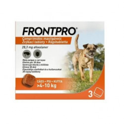 FRONTPRO Antiparasitäre Kautabletten für Hunde (4-10 kg) 3 Tabletten